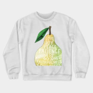 Fruit of the spirit | pear | green watercolor Crewneck Sweatshirt